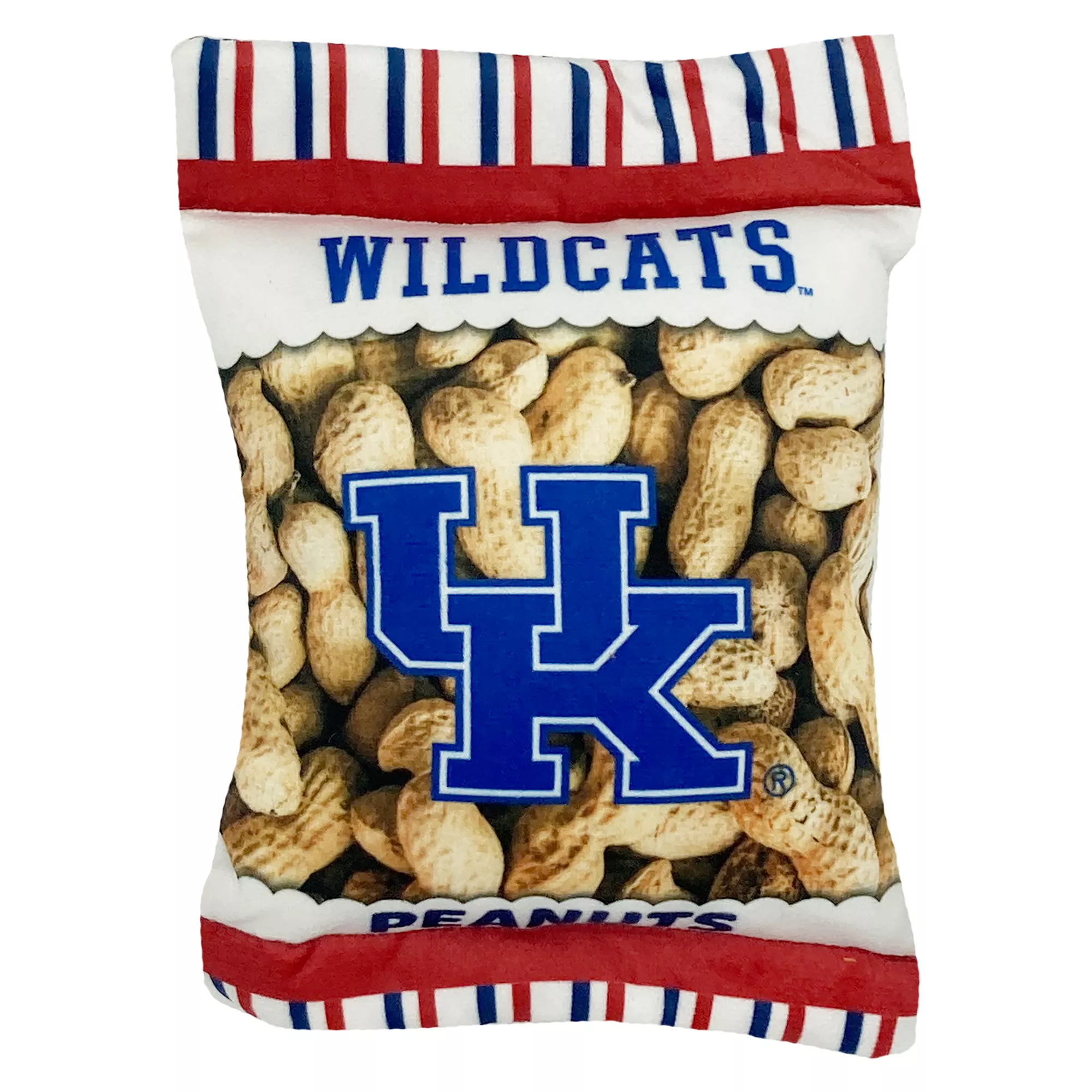 Pets First Kentucky Wildcats Plush Peanut Bag Dog Toy
