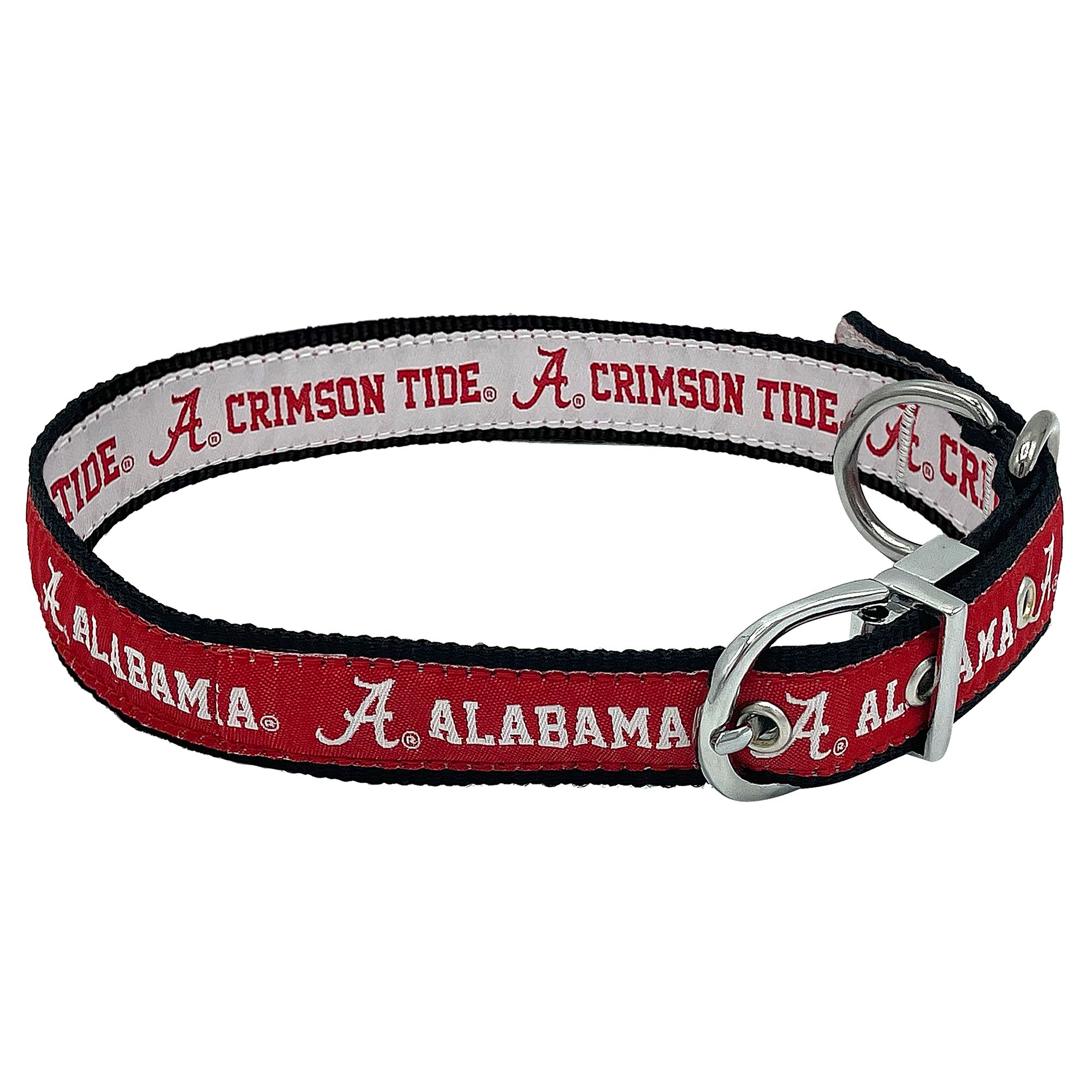 Pets First Alabama Crimson Tide Reversible Dog Collar dog