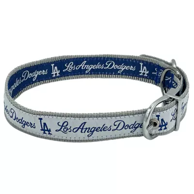 Pink dodgers dog collar best sale