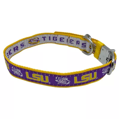 Product Pets First LSU Tigers Reversible Dog Collar