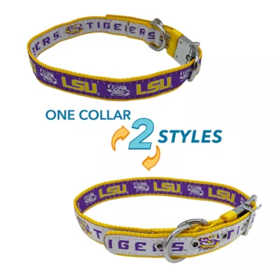 Product Pets First LSU Tigers Reversible Dog Collar