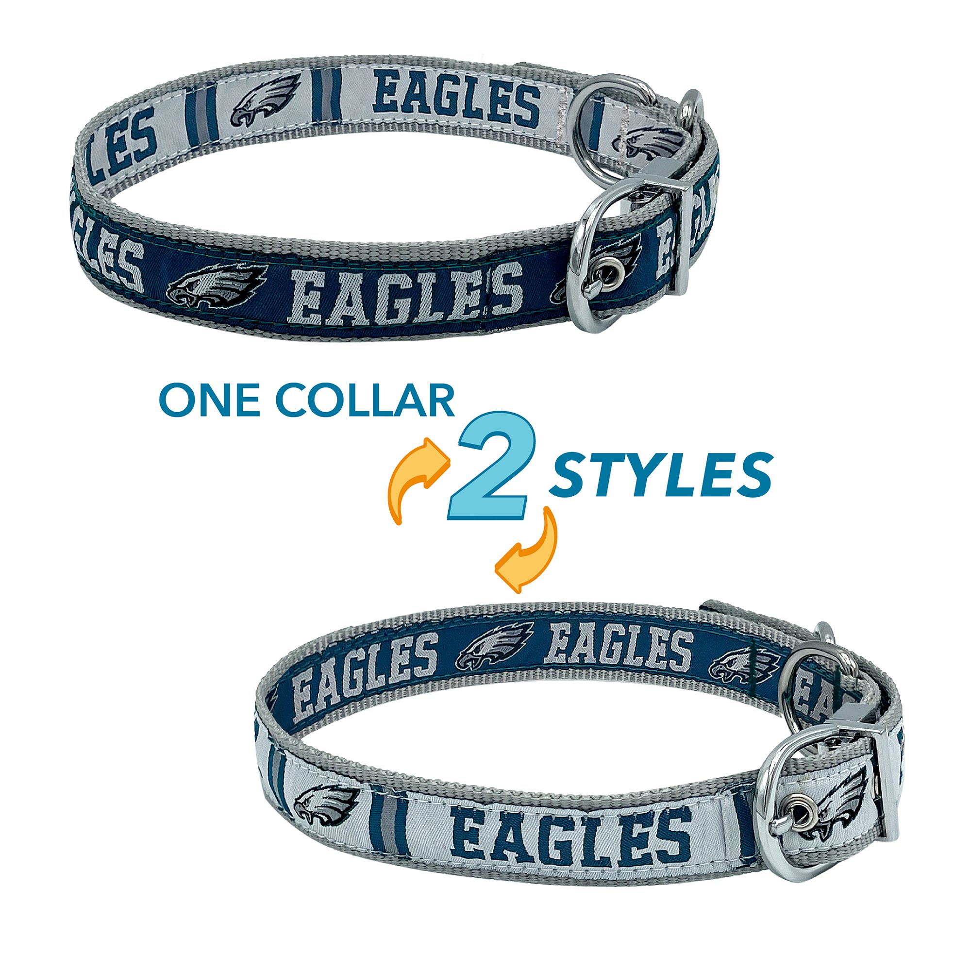 Handmade Pink Philadelphia Eagles Dog Collar - Adjustable Fabric - Limited Stock
