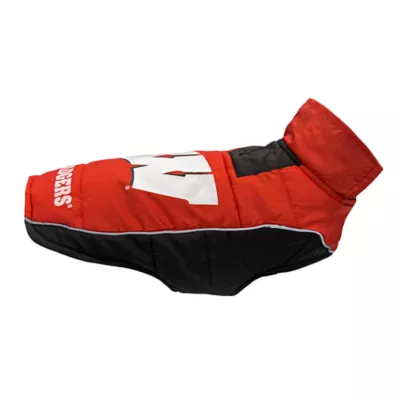 Product Pets First Wisconsin Badgers Puffer Pet Vest