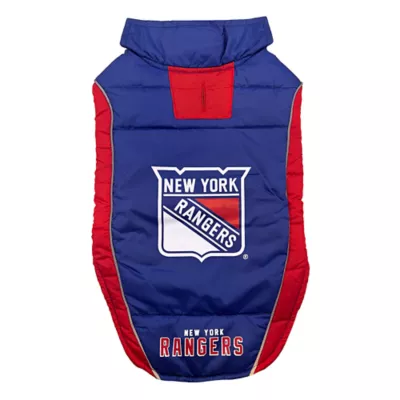 Pets First NY Rangers Puffer Pet Vest - Image 1