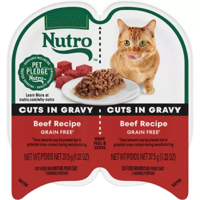 Product NUTRO Adult Wet Cat Food Cuts in Gravy Trays  -  Beef