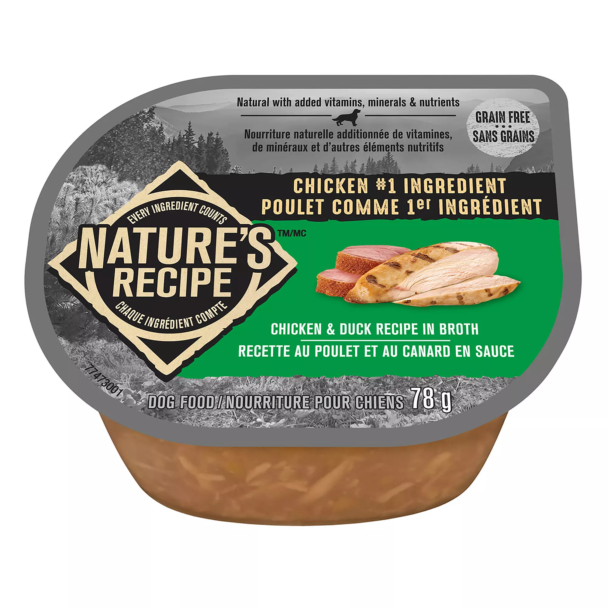 Nature's Recipe Grain Free Wet Dog Food - Chicken and Duck in Broth