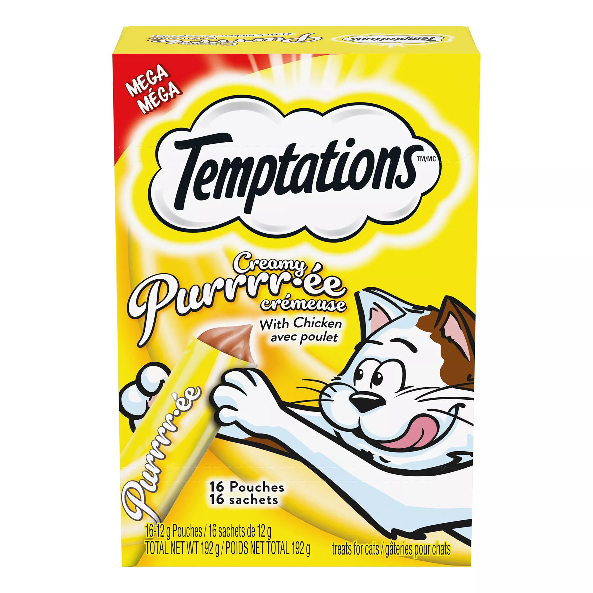 Temptations Creamy Puree Adult Cat Treats - Chicken Flavour