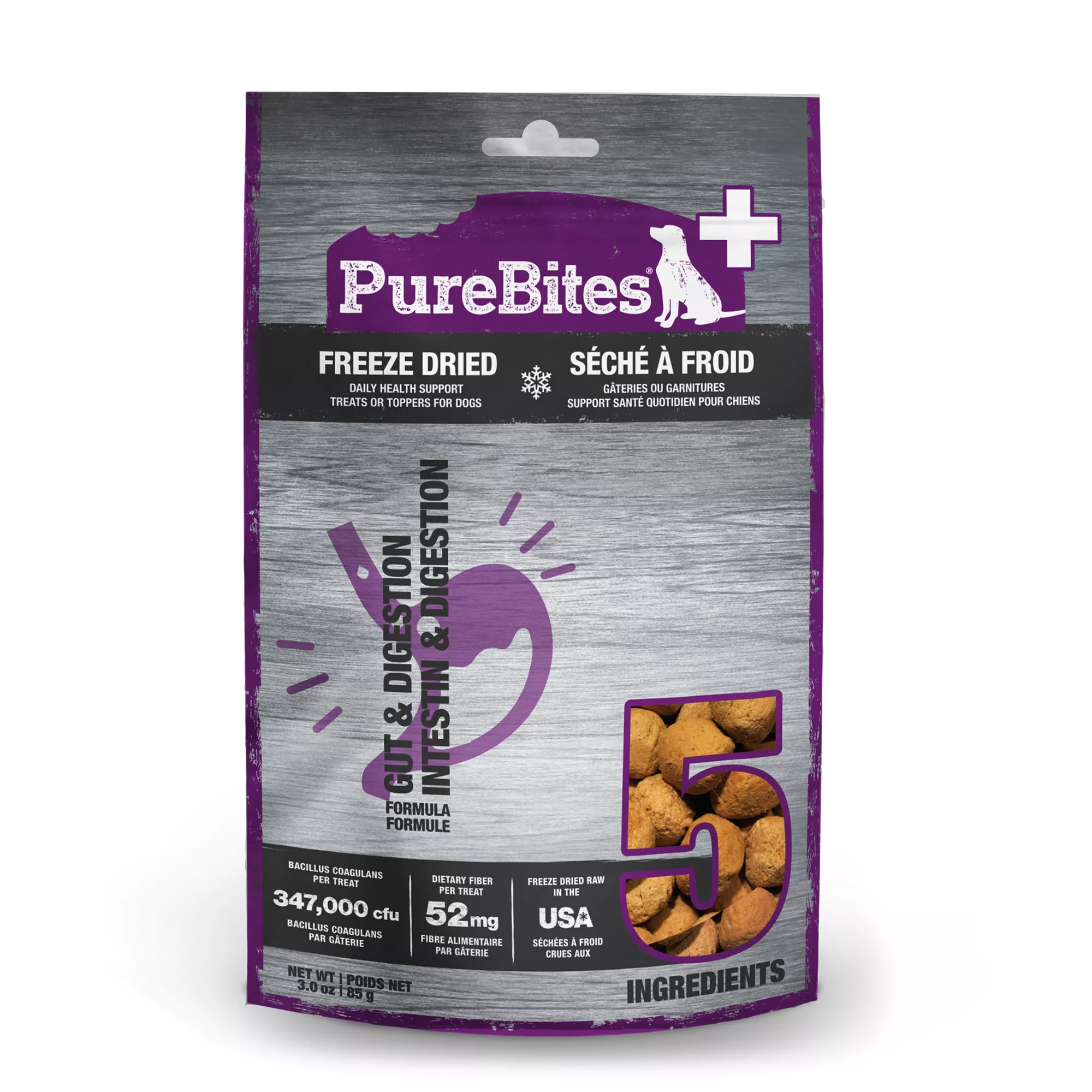 PureBites+ Freeze Dried Dog Treats - Gut & Digestion