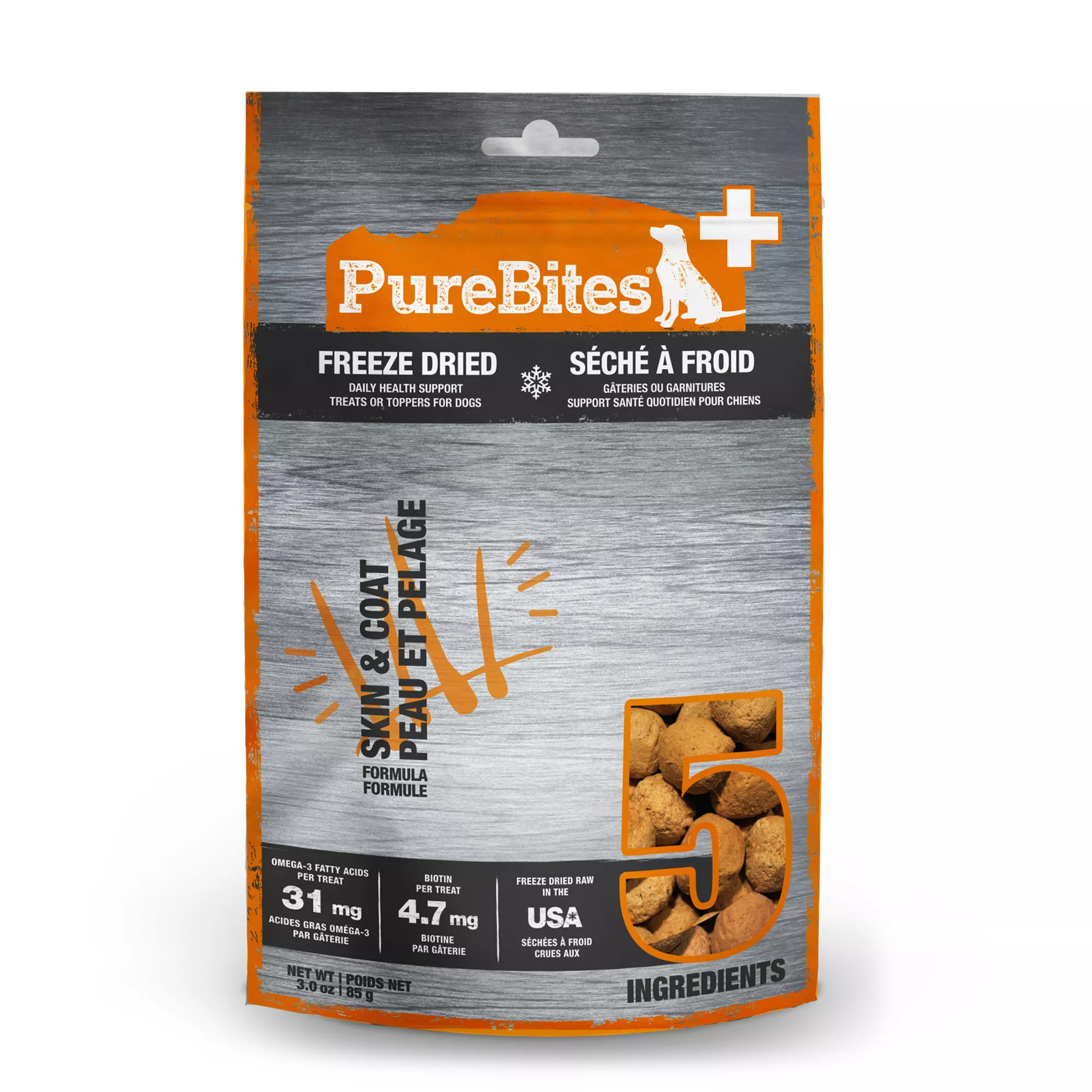 PureBites+ Freeze Dried Dog Treats - Skin & Coat