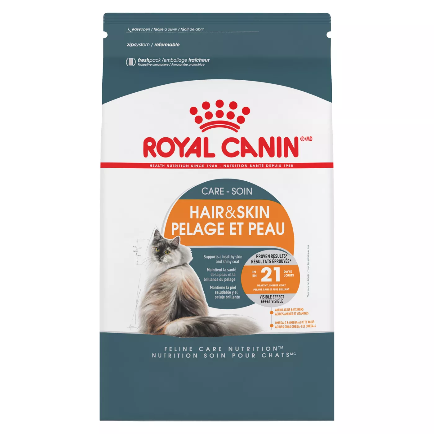 Royal Canin Feline Care Nutrition Hair Skin Care Adult Dry Cat Food Chicken