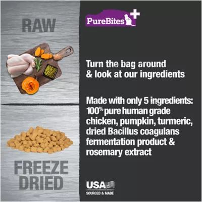 Product PureBites+ RAW Freeze Dried Gut & Digestion Cat Treats - Chicken