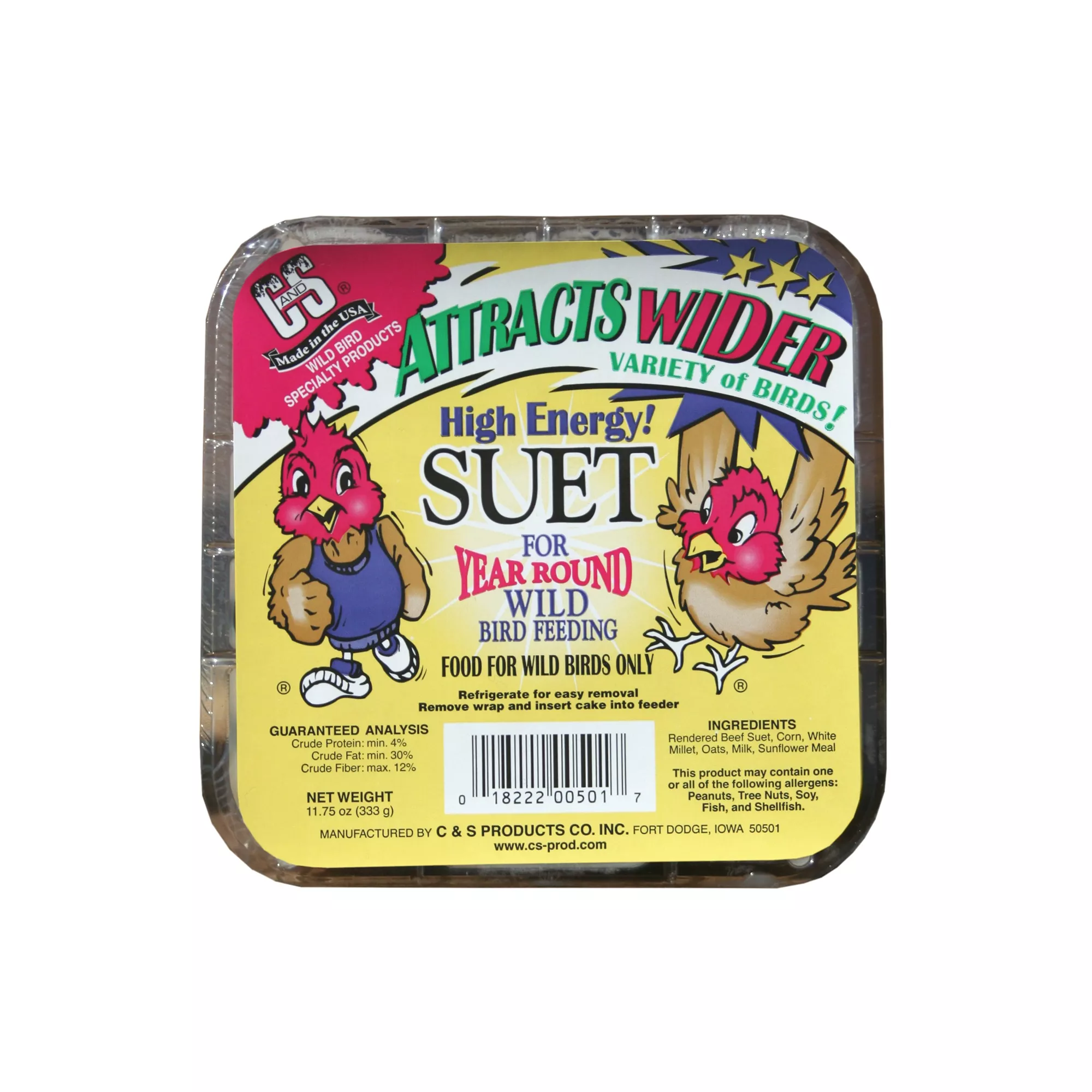 C&S High Energy Suet Treat Wild Bird Food