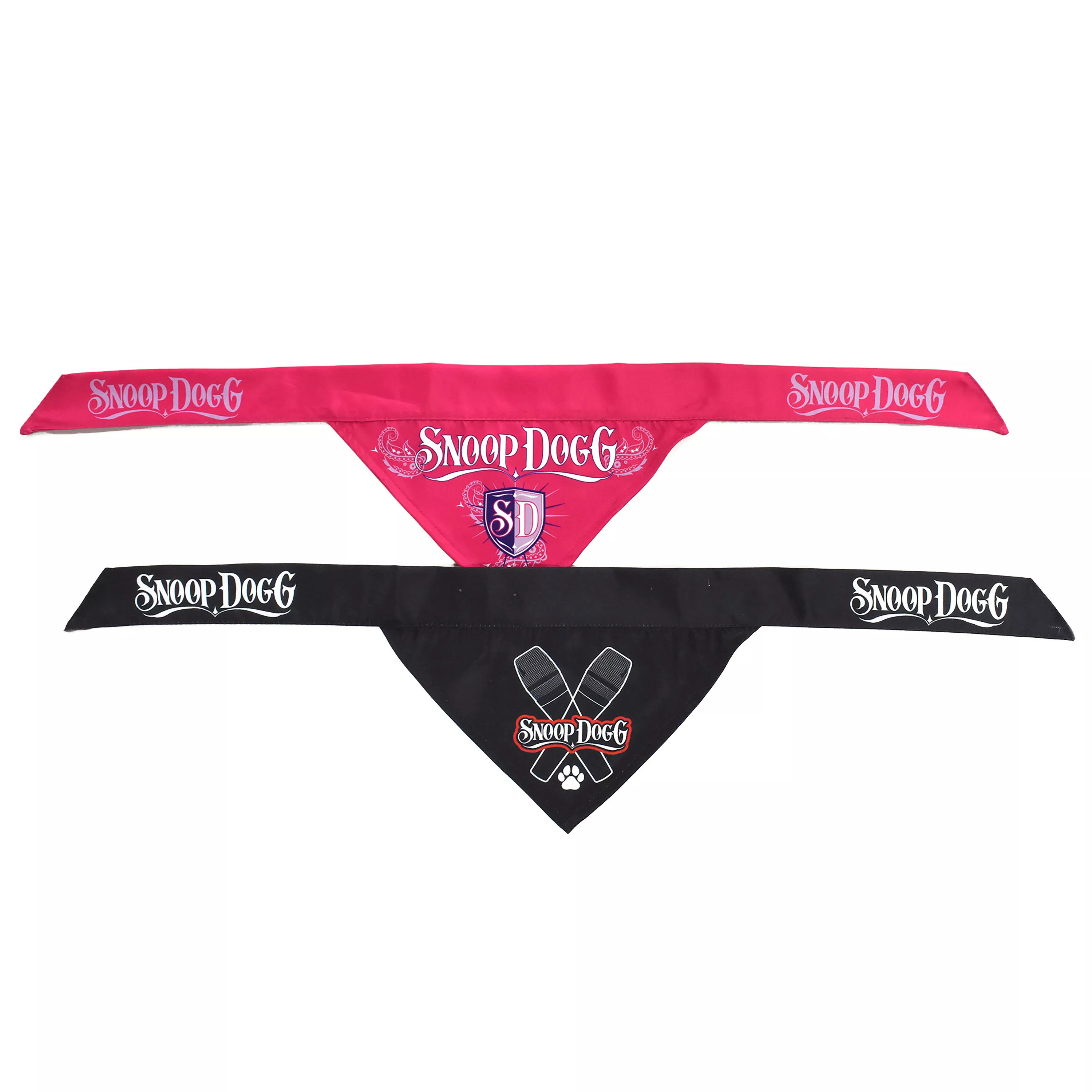 Snoop Doggie Doggs Boss Lady & Mic Drop Dog Bandana - 2 Pack