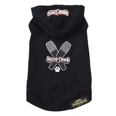 Snoop Doggie Doggs Deluxe Pet Hoodie Mic Drop X Large