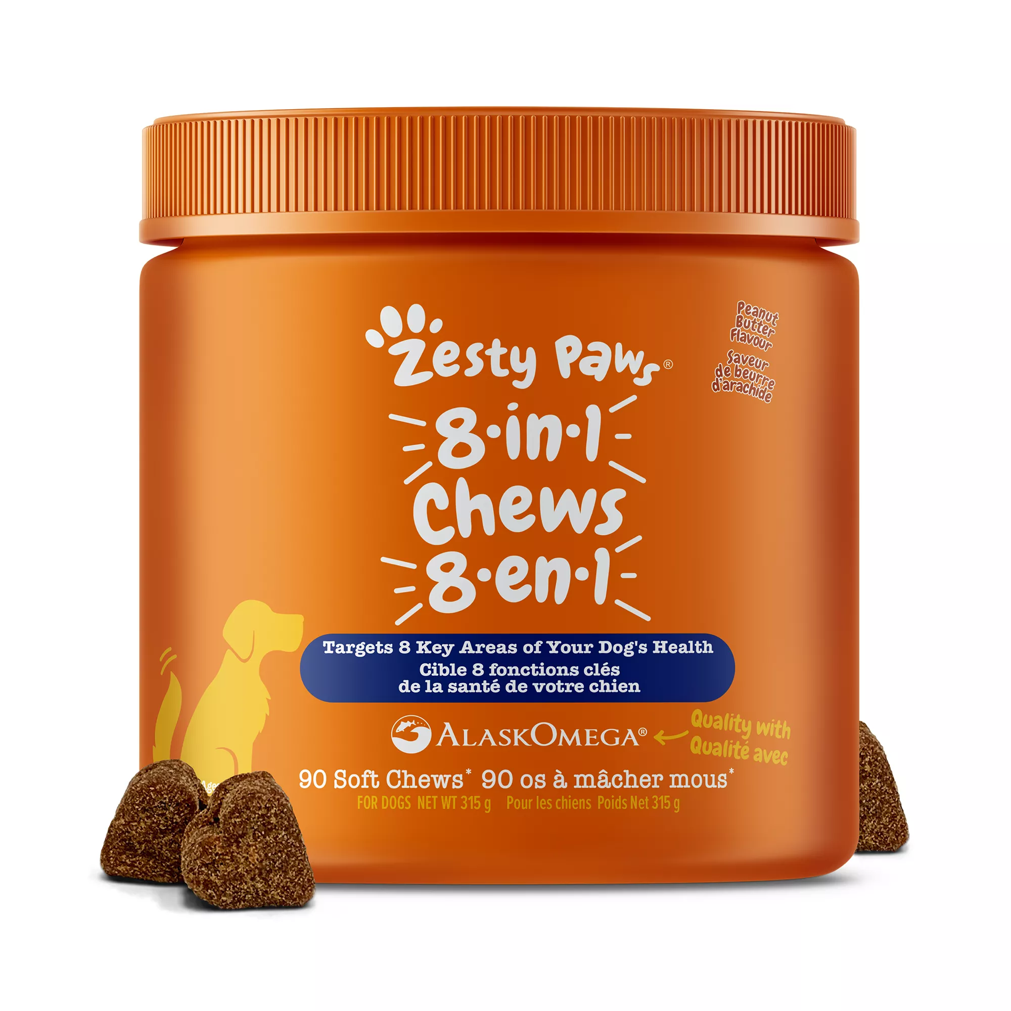 Zesty Paws 8-in-1 Chews Supplements - Peanut Butter