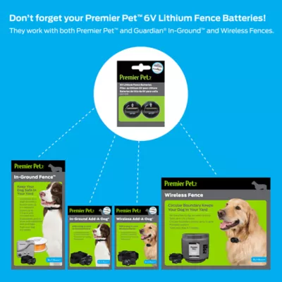 Product Premier Pet Lithium Batteries for Dog Collars and Fences - 6V - 2-Pack