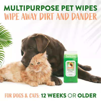 Product TropiClean® Papaya & Coconut Luxury 2-in-1 Pet Wipes