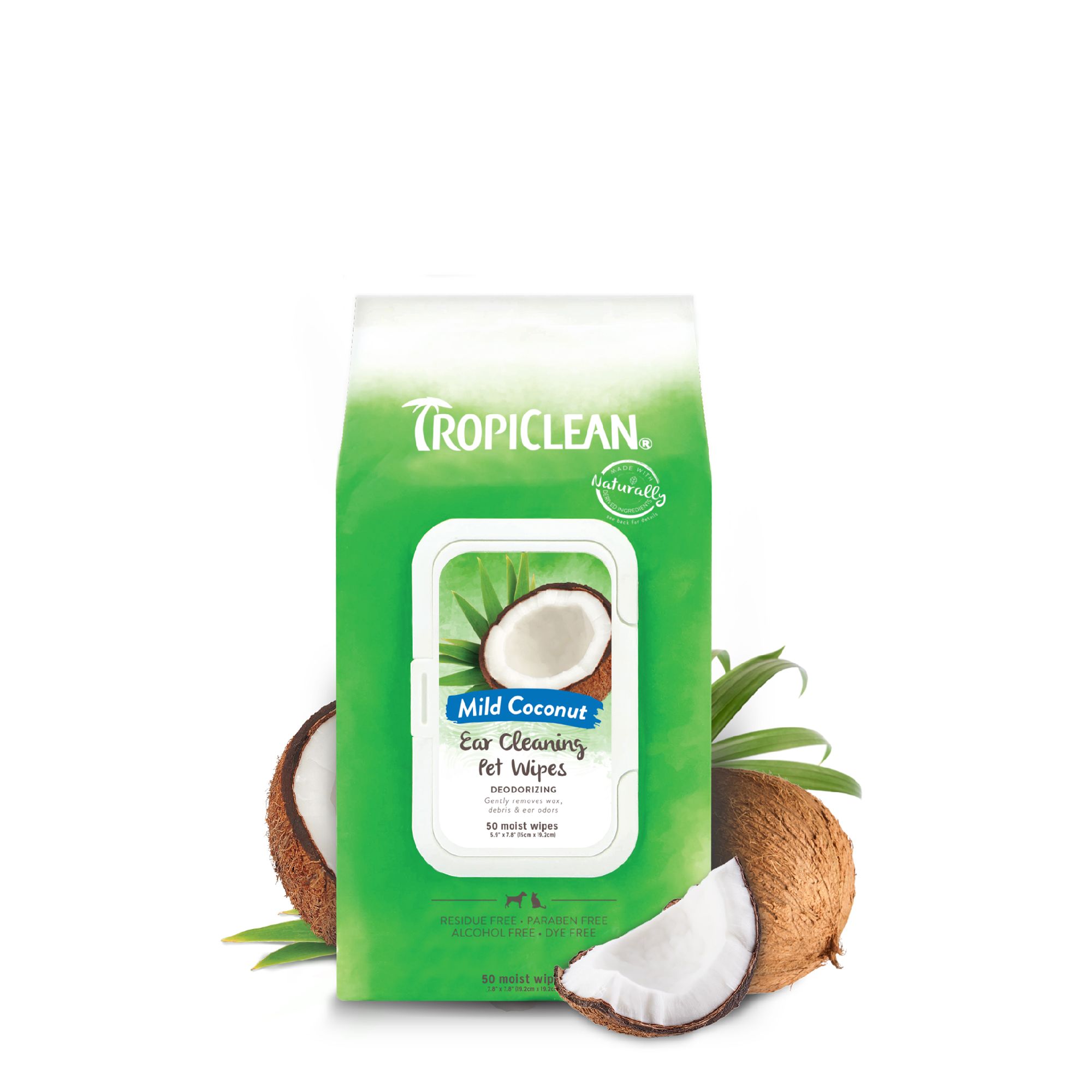 TropiClean Mild Coconut Ear Cleaning Wipes