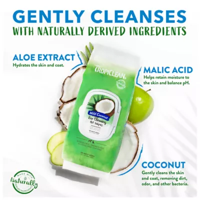 Product TropiClean® Mild Coconut Ear Cleaning Wipes