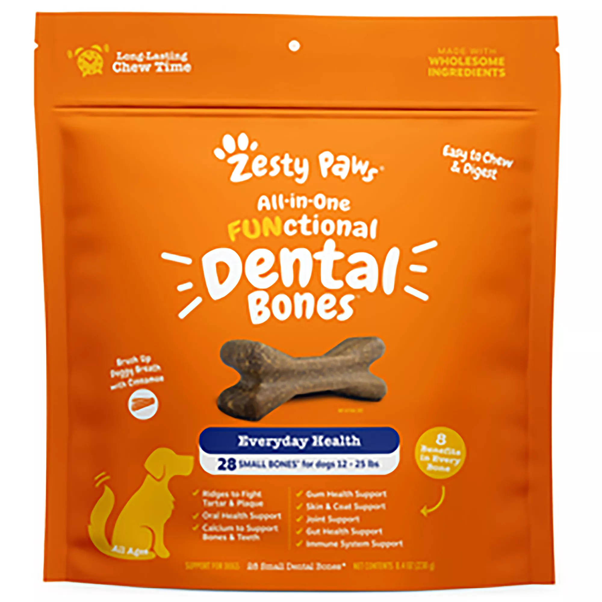 Zesty Paws Dental Bones S 28 Count 8.4 OZ