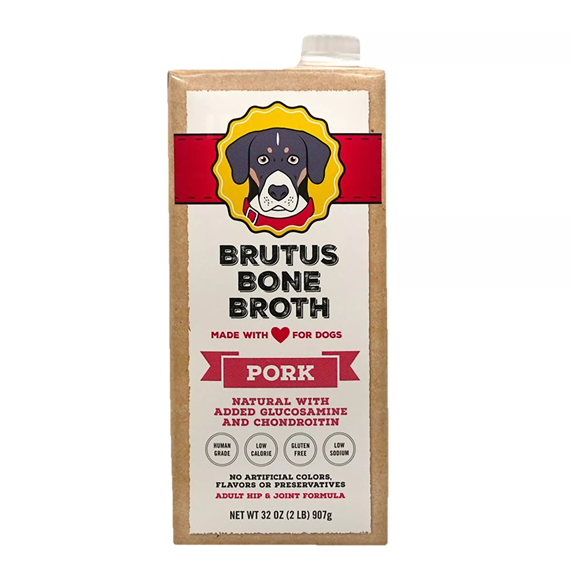 Brutus Bone Broth All Life Stage Dog Food Topper - 32 Oz., Pork