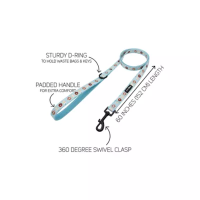 Product Sassy Woof Sweets & Pawfee Dog Leash: 5-ft long