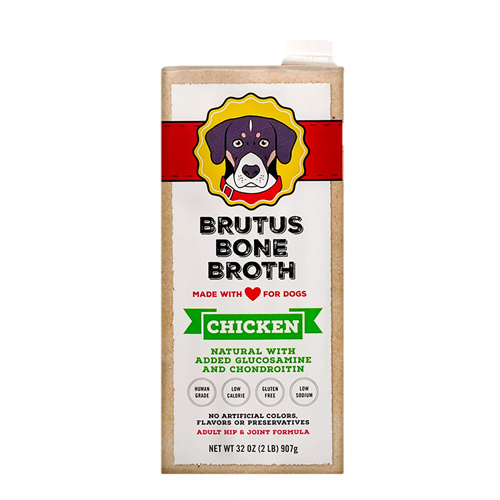 Brutus Bone Broth All Life Stage Dog Food Topper - 32 Oz., Chicken