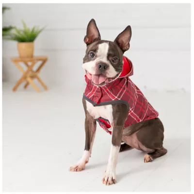 GF PET® Elasto-fit® Plaid Reversible Dog Raincoat - Image 4