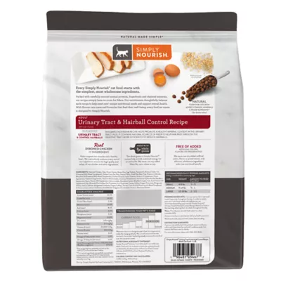 Product Simply Nourish® Urinary Tract & Hairball Control Adult Dry Cat Food - Natural, Chicken