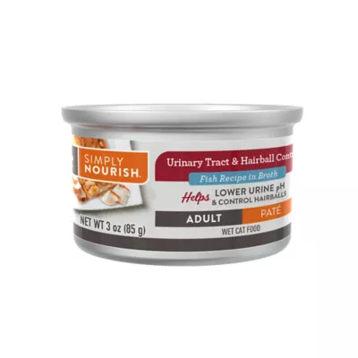 Product Simply Nourish Urinary Tract Health and Hairball Control Adult Cat Food - Natural, 3 OZ