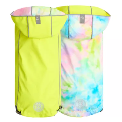 GF PET® Elasto-fit® Neon Reversible Dog Raincoat - Image 1