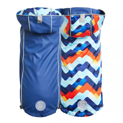 GF PET® Elasto-fit® Printed Reversible Dog Raincoat - Image 1