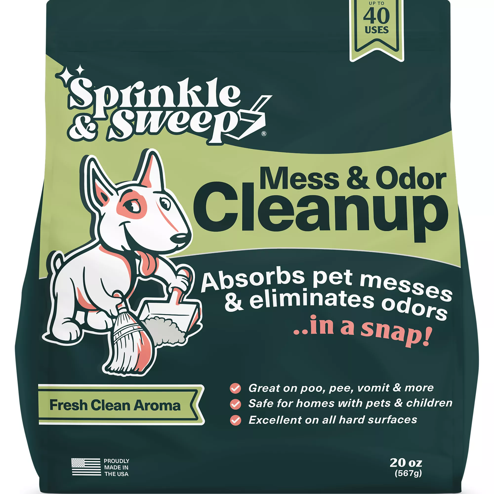 Sprinkle & Sweep Ultimate Pet Mess Absorbent & Odor Eliminator