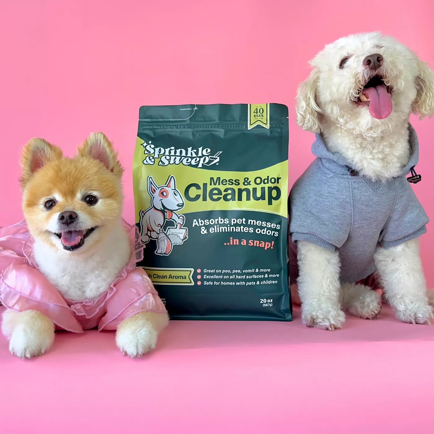 Sprinkle Sweep Ultimate Pet Mess Absorbent Odor Eliminator