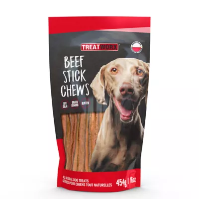 Product Treatworx Beef Stick Chews.