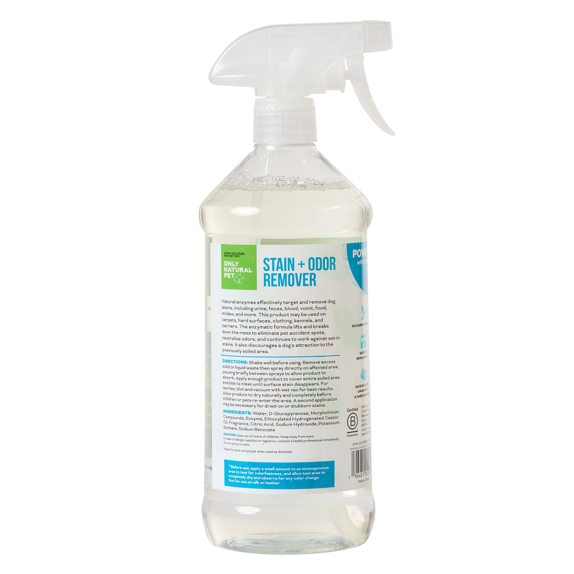 Only natural pet stain & odor remover best sale