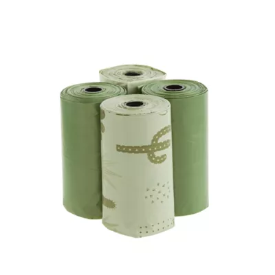 Top Paw® Dog Poop Bags - Extra Thick, Eucalyptus Scent, Green - Cactus & Solids - 60-240 Count - Image 1