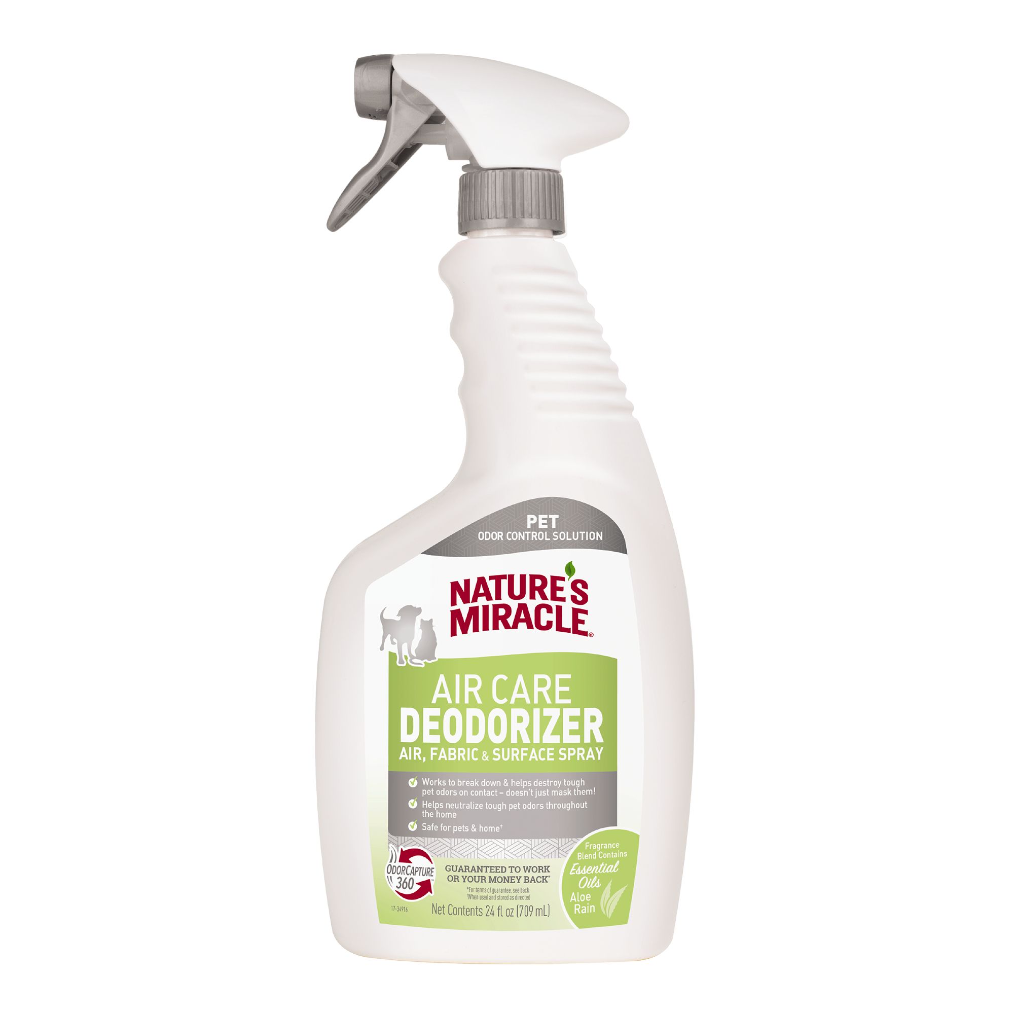 Nature s Miracle Air Care Fabric and Surface Spray Aloe Rain Scent Pet Odor Eliminator Deodorizer 24 fl. oz