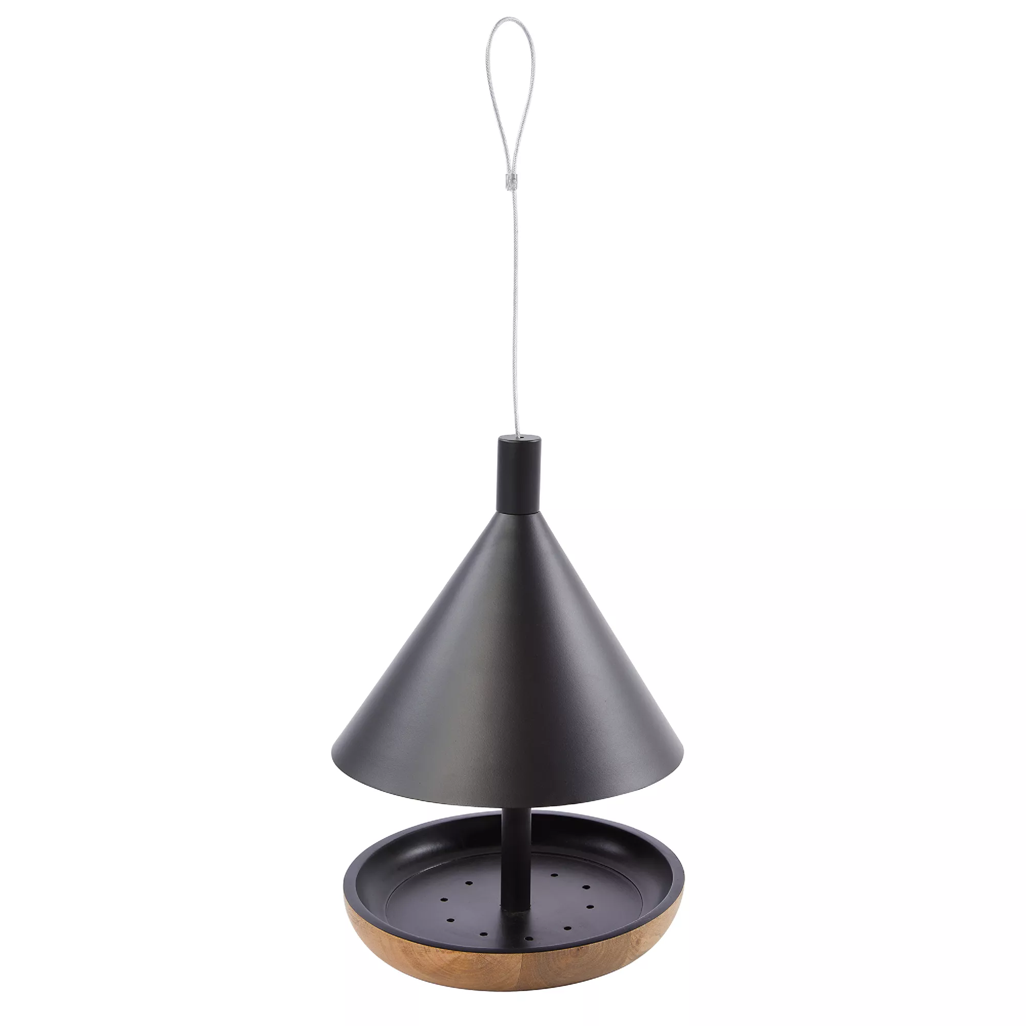 All Living Things® Wild Bird Black & Wood Feeder