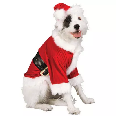 Rubie's Pet Shop Holiday Santa Clause Dog & Cat Costume - Image 1