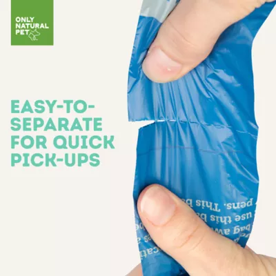 Only Natural Pet® Dog Poop Bags - Recycled, Extra Thick, Leak Proof, Blue - 60-240 Count - Image 5
