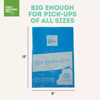Only Natural Pet® Dog Poop Bags - Recycled, Extra Thick, Leak Proof, Blue - 60-240 Count - Image 6
