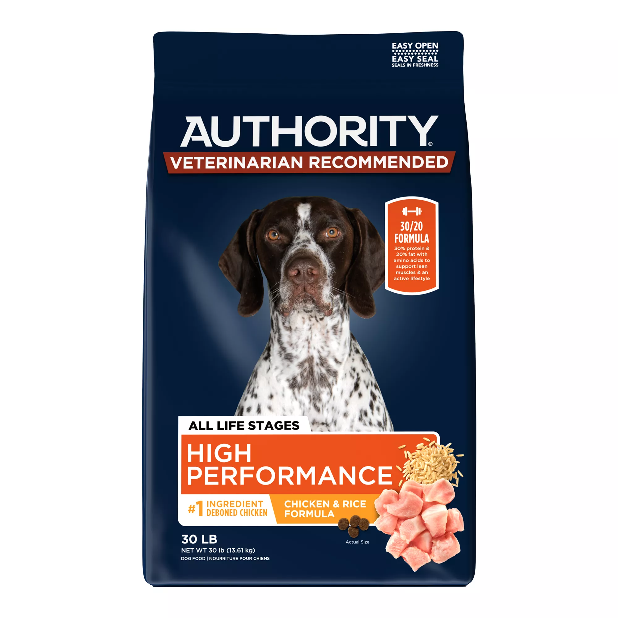 Authority Everyday Health High Performance All Life Stages Dry Dog Food - Chicken & Rice