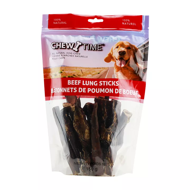 Chew Time Stick Dog Treat - Beef Lung, Natural