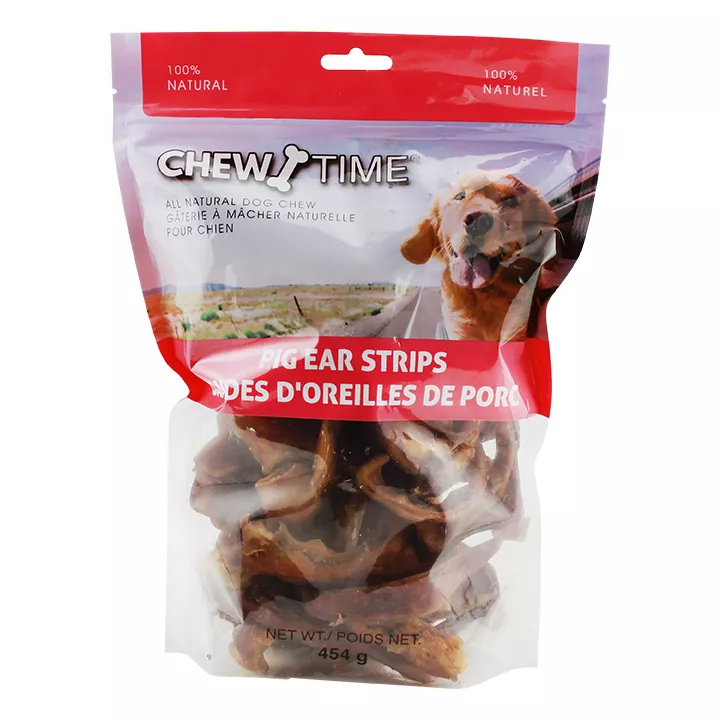 Chew Time Pig Ear Strips  Chew treat - Pork