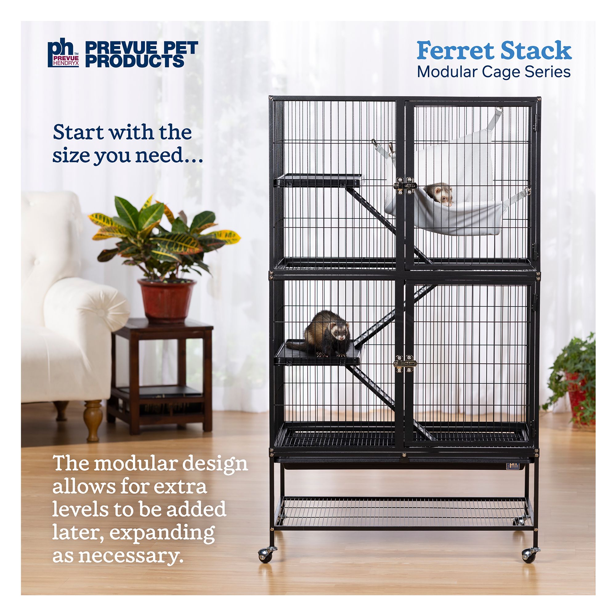 Prevue Pet Products Ferret Stack Home 2 Story - Multi-Level Cage - thumbnail 4