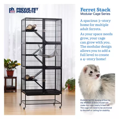 Three Story Ferret Cage Stack Home Prevue Pet Products