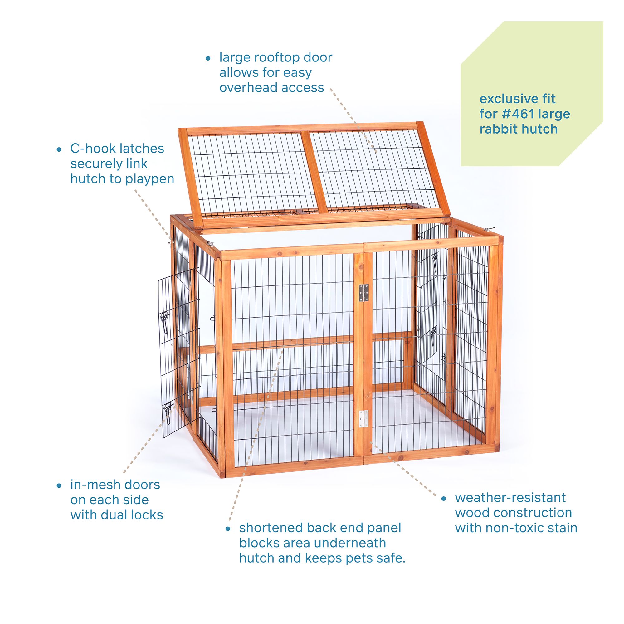 Prevue Pet Products Large Rabbit Playpen - Small Pet Exercise Pen - thumbnail 3