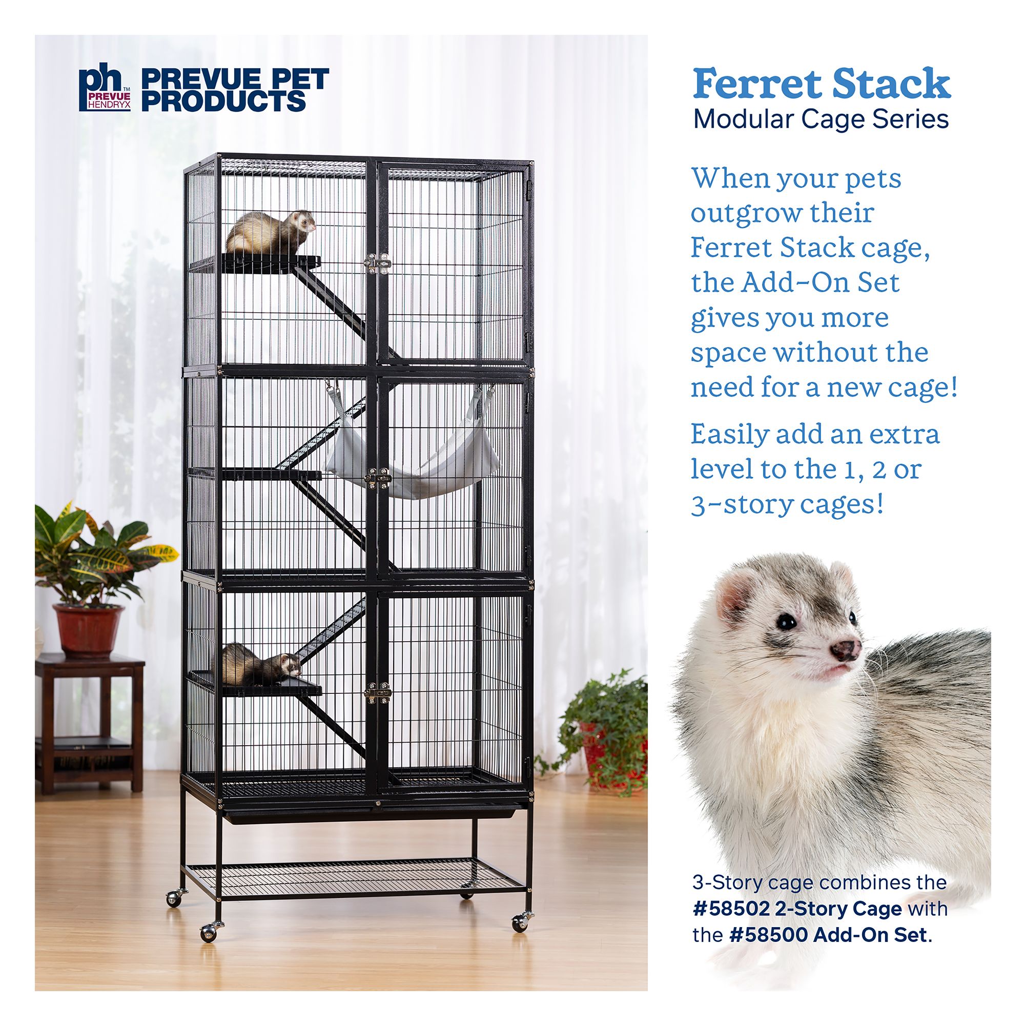 Prevue Pet Products Ferret Stack Home Add-On - Cage Expansion - thumbnail 2