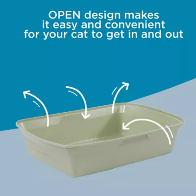 Product ExquisiCat Sage Open Litter Box with Storage